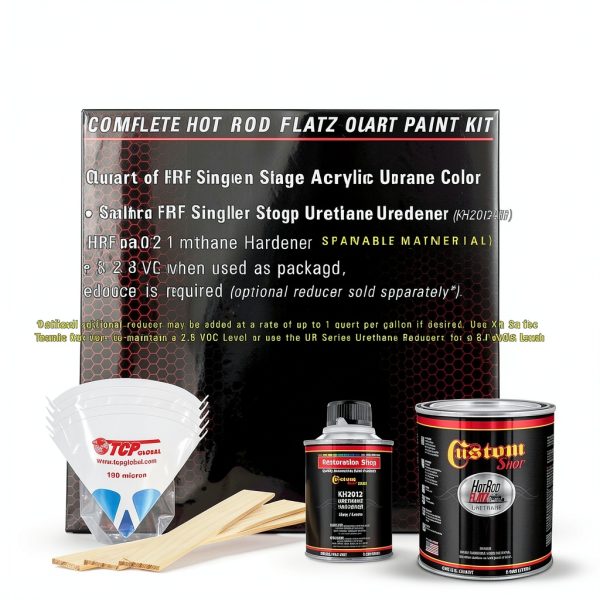 Custom Shop Hot Rod Flatz Acrylic Urethane Auto Paint Kit, Orange, 40-1