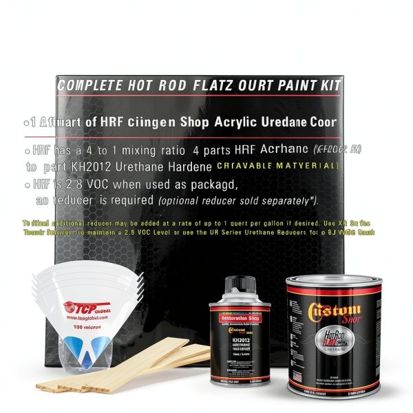 Custom Shop Hot Rod Flatz Acrylic Urethane Paint Kit, 1 Quart, Blue,-1