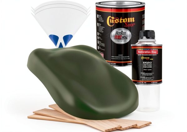 Custom Shop Hot Rod Flatz Acrylic Urethane Paint Kit, Olive Drab-0