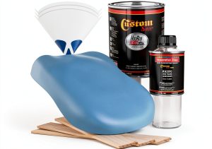Custom Shop Hot Rod Flatz Acrylic Urethane Paint Kit, 1 Quart, Blue,-0