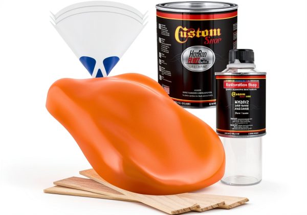 Custom Shop Hot Rod Flatz Acrylic Urethane Auto Paint Kit, Orange, 40-0