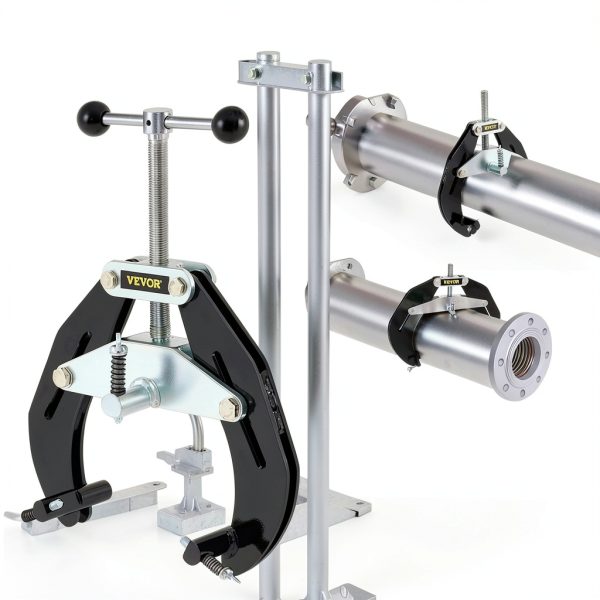 VEVOR Pipe Clamp, 2 to 6 in, High Strength Ultra Clamp with Quick Acting Screws, Steel Pipe Alignment Tool with Lightweight Design, Black-1