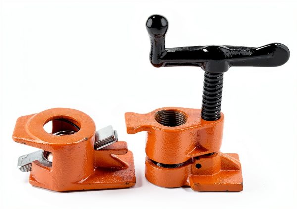 Pipe Clamps 4 Pack 3/4" Heavy Duty Cast Iron - Y&Y Decor Orange/Black-6