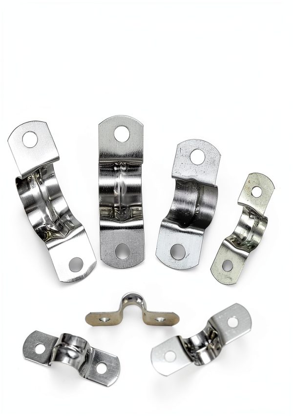 90 Pcs Two Hole Strap U Clamp qxayxa Steel Pipe Bracket Kit 8mm‑25mm-4