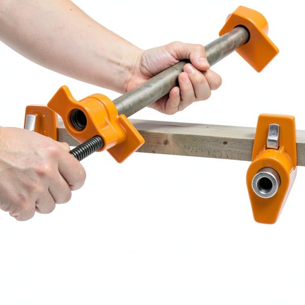 Pipe Clamps 4 Pack 3/4" Heavy Duty Cast Iron - Y&Y Decor Orange/Black-2