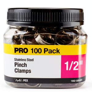 ApolloPEX 1/2" Stainless Steel PEX Barb Pinch Clamp (100-Pack)-0