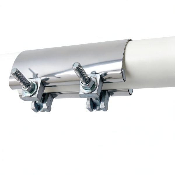 Stainless Steel Pipe Clamp 2" x 6" Galvanized Repair Clamp by WIIBROOK-5